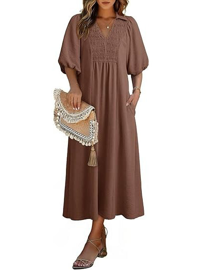 Women's Summer Flowy A-Line Maxi Dress