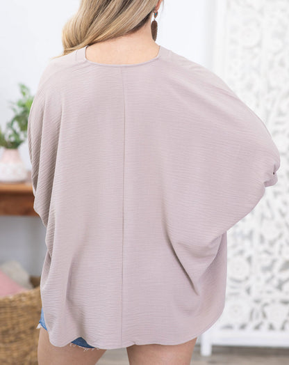 Puff Sleeve Woven Top (Buy 2 Free Shipping)