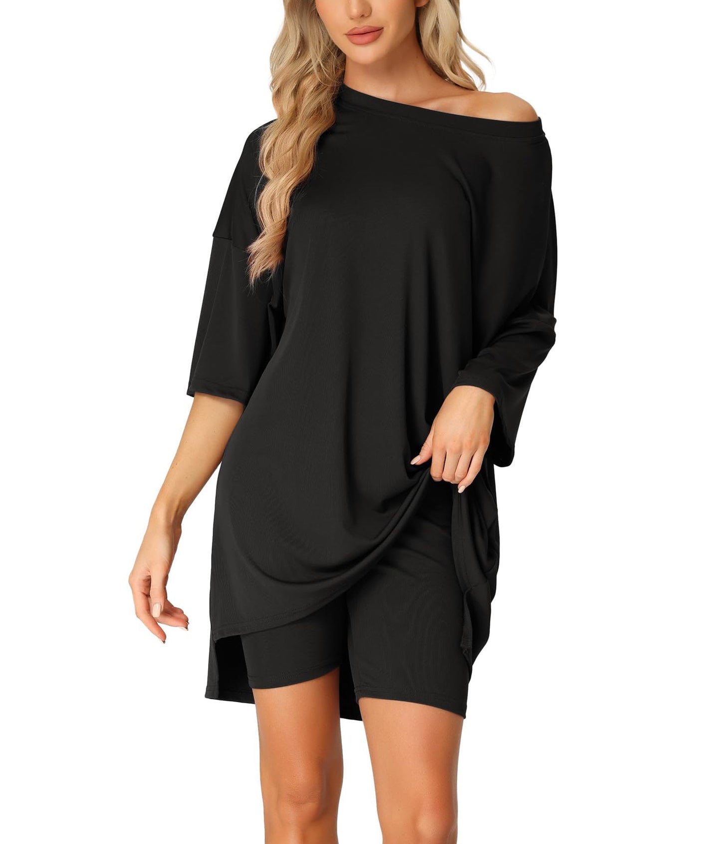 Women's Oversized Lounge Sets T-Shirt with Biker Bodycon Shorts (Buy 2 Free Shipping)
