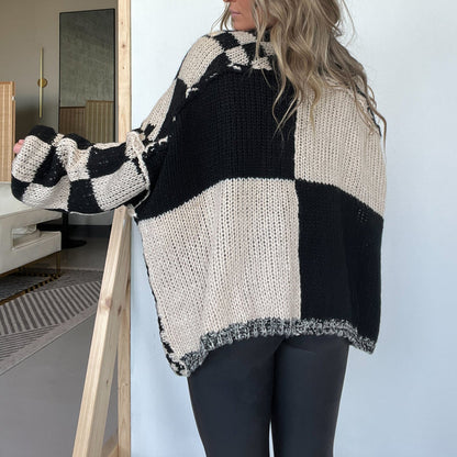 Checkered  Oversized Cardigan (Buy 2 Free Shipping)