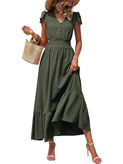 NEW🔥 Boho Ruffle Maxi Dress (BUY 2 FREE SHIPPING)