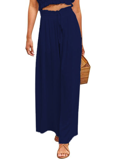 HOT SALE 🔥 Women Casual Elastic Waist Wide Leg Pants (BUY 2 FREE SHIPPING)