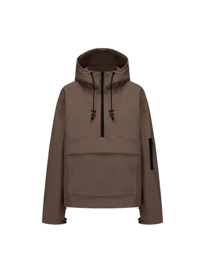 Limited time sale🔥Fleece-lined Waterproof Raincoat Hoodie With Kangaroo Pocket