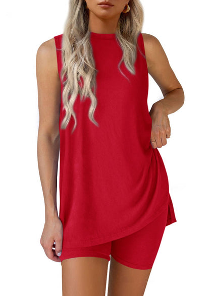 Women's 2 Piece Sets Summer Matching Lounge Shorts Set