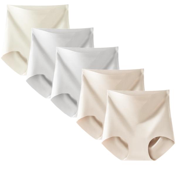 Women's High Waist Seamless Underwear 5-Pack, Silky Soft No-Show Briefs