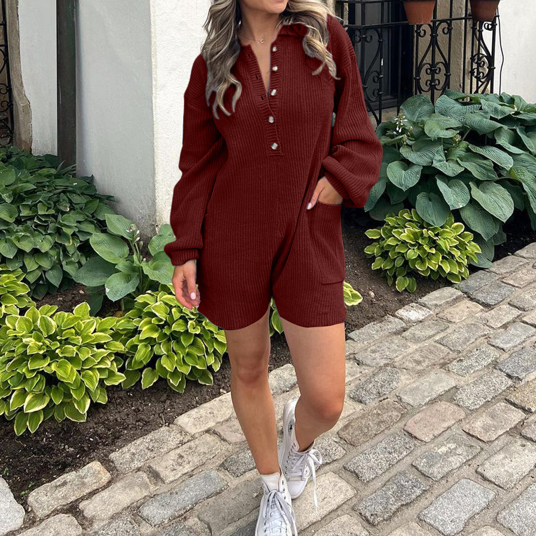 Women's Jumpsuit Long Sleeve Knit Sweater Rompers(BUY 2 FREE SHIPPING)