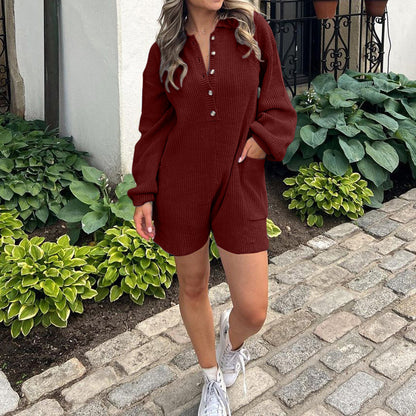 Women's Jumpsuit Long Sleeve Knit Sweater Rompers(BUY 2 FREE SHIPPING)