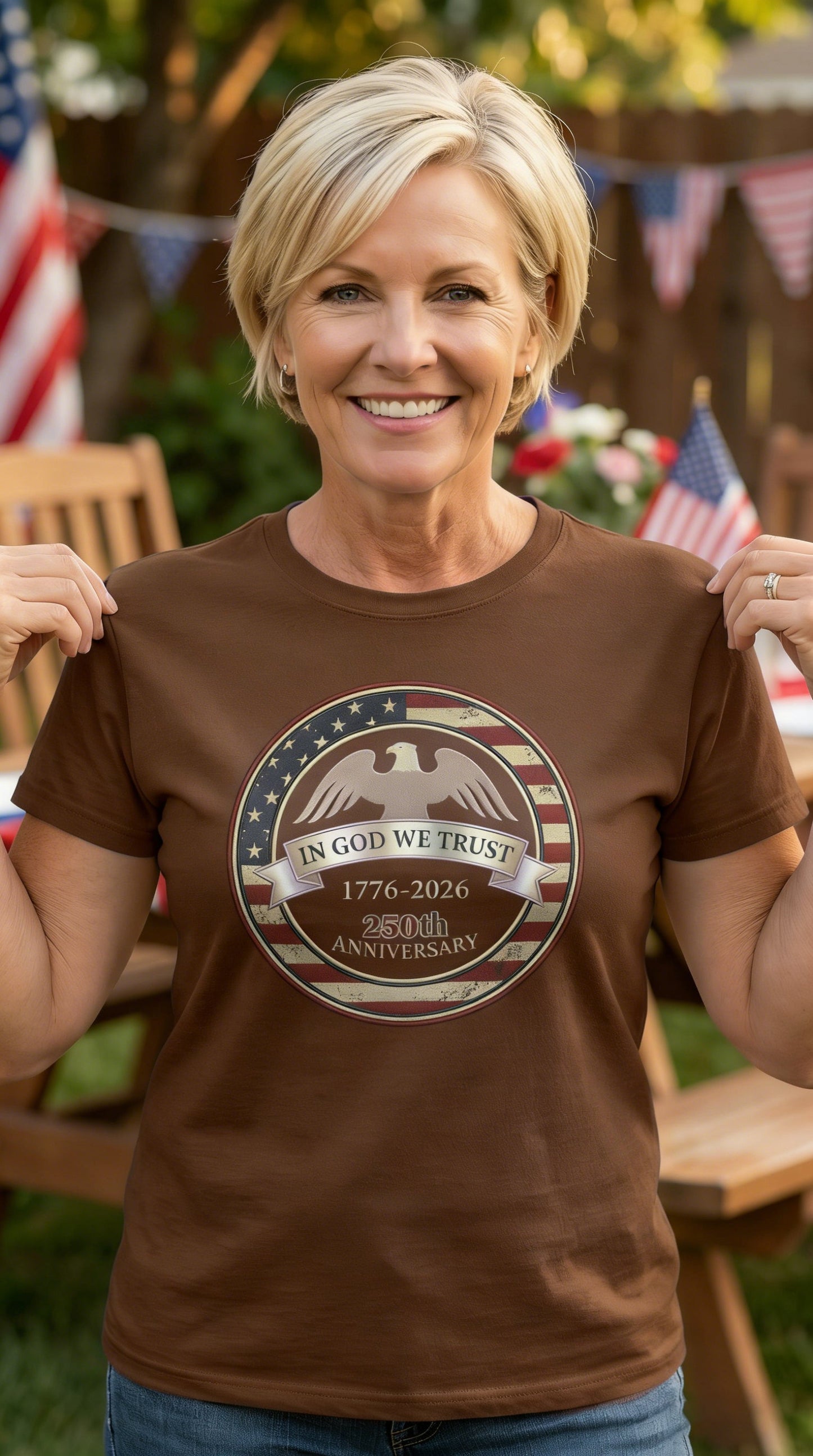 America 250th Anniversary Eagle Seal Vintage T-Shirt