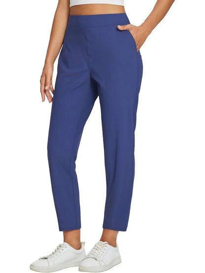 Women's Travel Pants Lightweight Anklle Dresss Pants With Zipper Pockets Summer UPF50