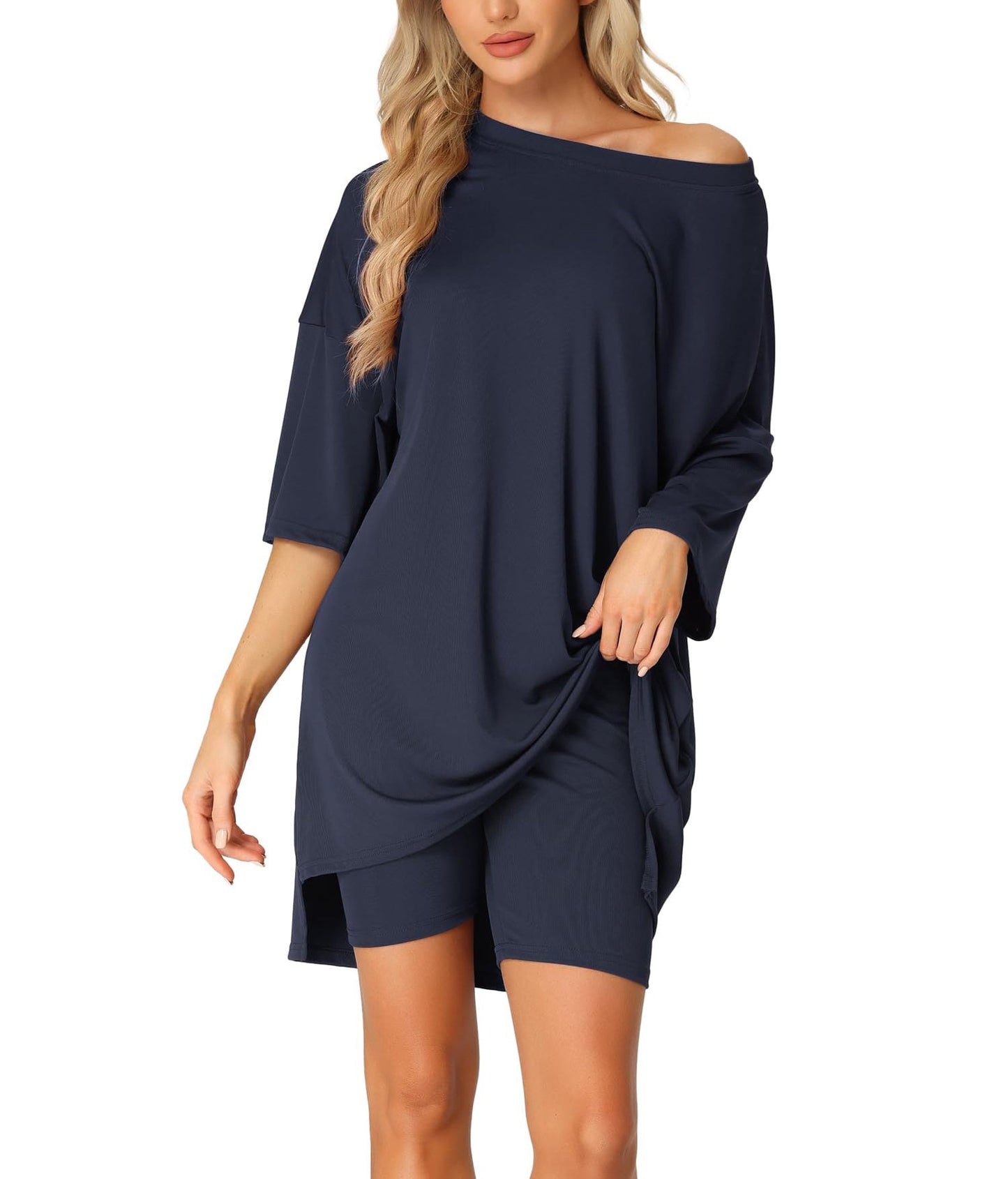 Women's Oversized Lounge Sets T-Shirt with Biker Bodycon Shorts (Buy 2 Free Shipping)