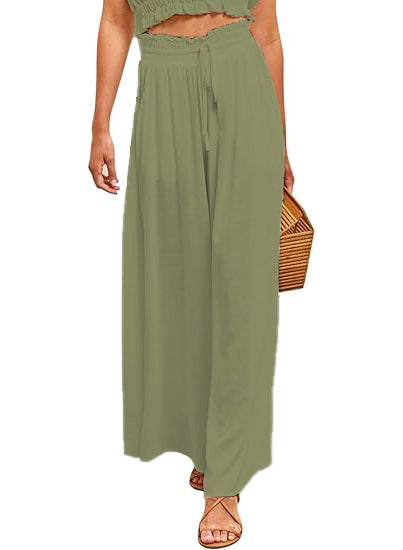 HOT SALE 🔥 Women Casual Elastic Waist Wide Leg Pants (BUY 2 FREE SHIPPING)