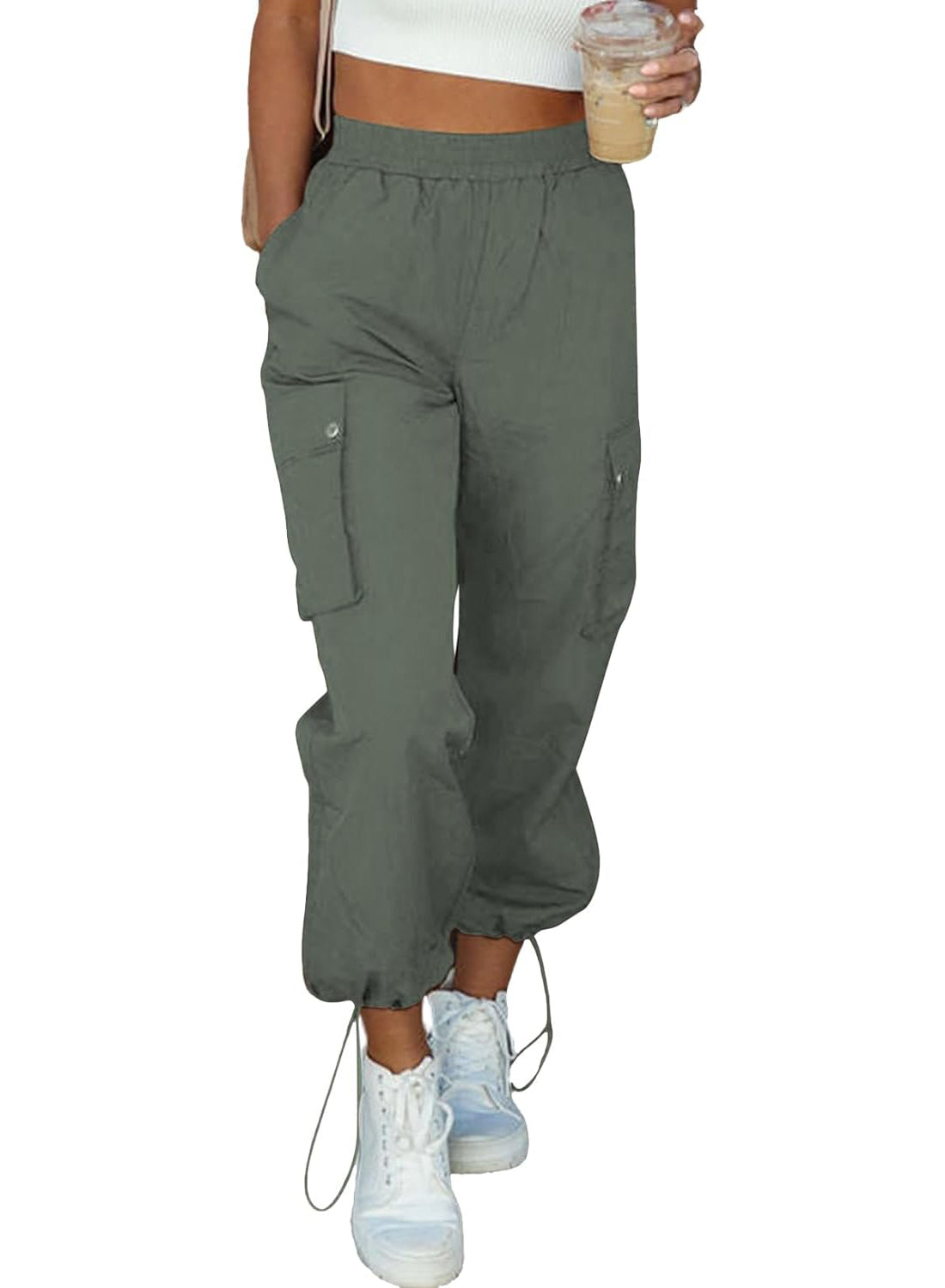 2024 NEW Women Summer Casual Elastic High Waisted Parachute Pants (BUY 2 FREE SHIPPING)
