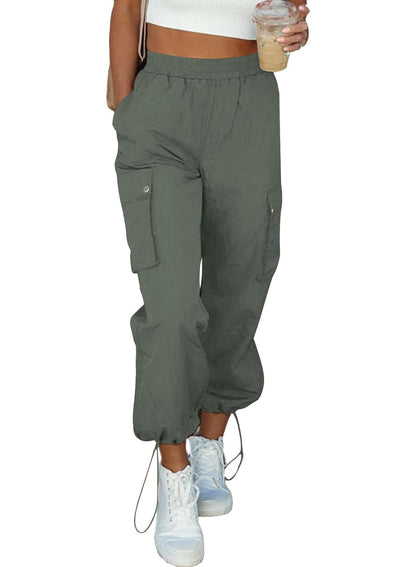 2024 NEW Women Summer Casual Elastic High Waisted Parachute Pants (BUY 2 FREE SHIPPING)