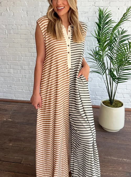Stripe Wide Leg Jumpsuit