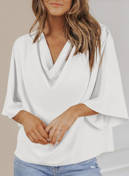 2024NEW Womens Short Sleeve Chiffon Shirt (BUY 2 FREE SHIPPING)