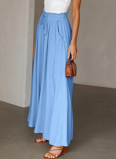 HOT SALE 🔥 Women Casual Elastic Waist Wide Leg Pants (BUY 2 FREE SHIPPING)