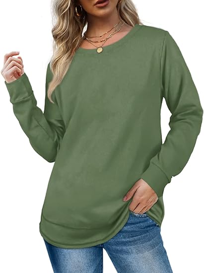 2024 NEW Women Crewneck Long Sleeve Shirt (BUY 2 FREE SHIPPING)