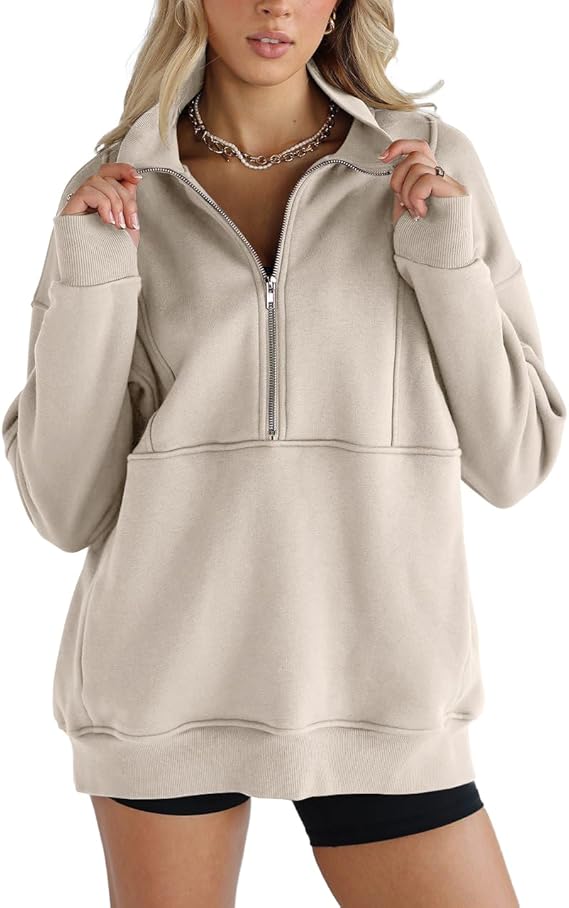Half-Zip Pullover Sweatshirt (Buy 2 Free Shipping)