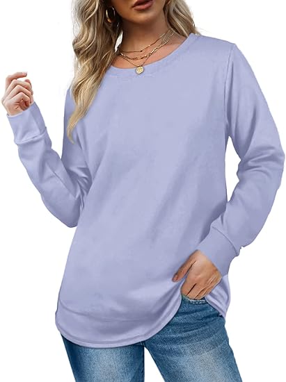 2024 NEW Women Crewneck Long Sleeve Shirt (BUY 2 FREE SHIPPING)
