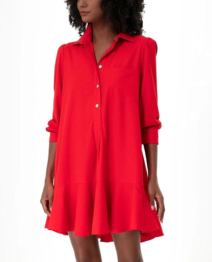 Chambray Callahan Ruffle Flowy Casual Dress (⏰40% OFF TODAY)