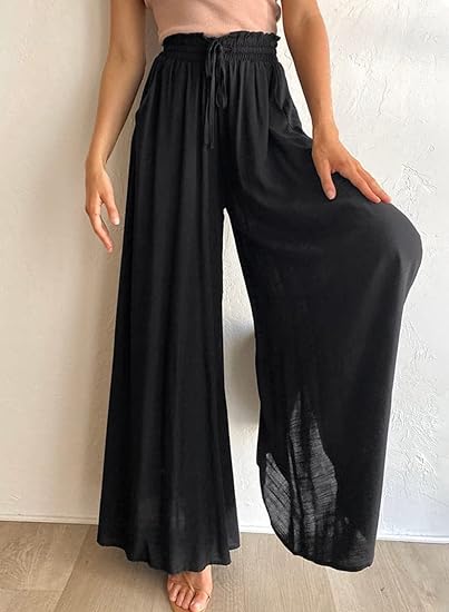 HOT SALE 🔥 Women Casual Elastic Waist Wide Leg Pants (BUY 2 FREE SHIPPING)