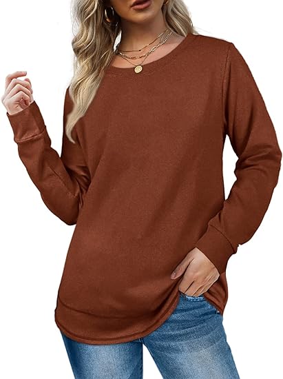 2024 NEW Women Crewneck Long Sleeve Shirt (BUY 2 FREE SHIPPING)