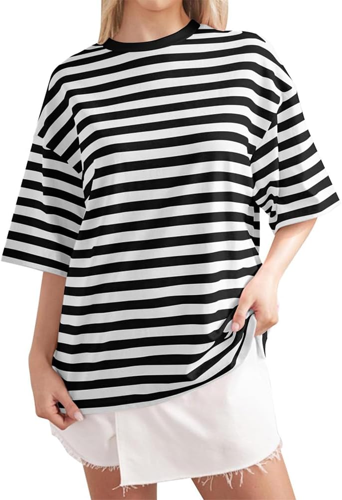 Women Oversized Striped Color Block Shirt (BUY 2 FREE SHIPPING)