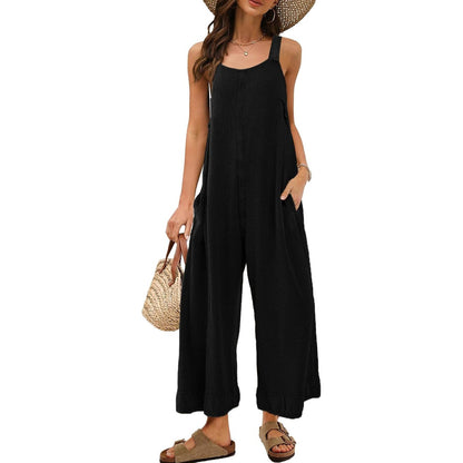 Women's Waffle Backless Jumpsuit (Buy 2 Free Shipping）