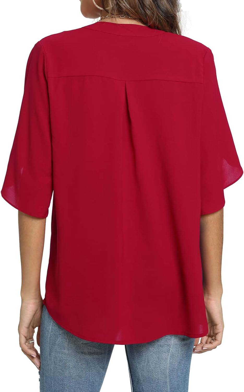 2024 NEW Women's Summer V Neck Chiffon Shirt (BUY 2 FREE SHIPPING)