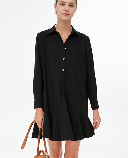 Chambray Callahan Ruffle Flowy Casual Dress (⏰40% OFF TODAY)