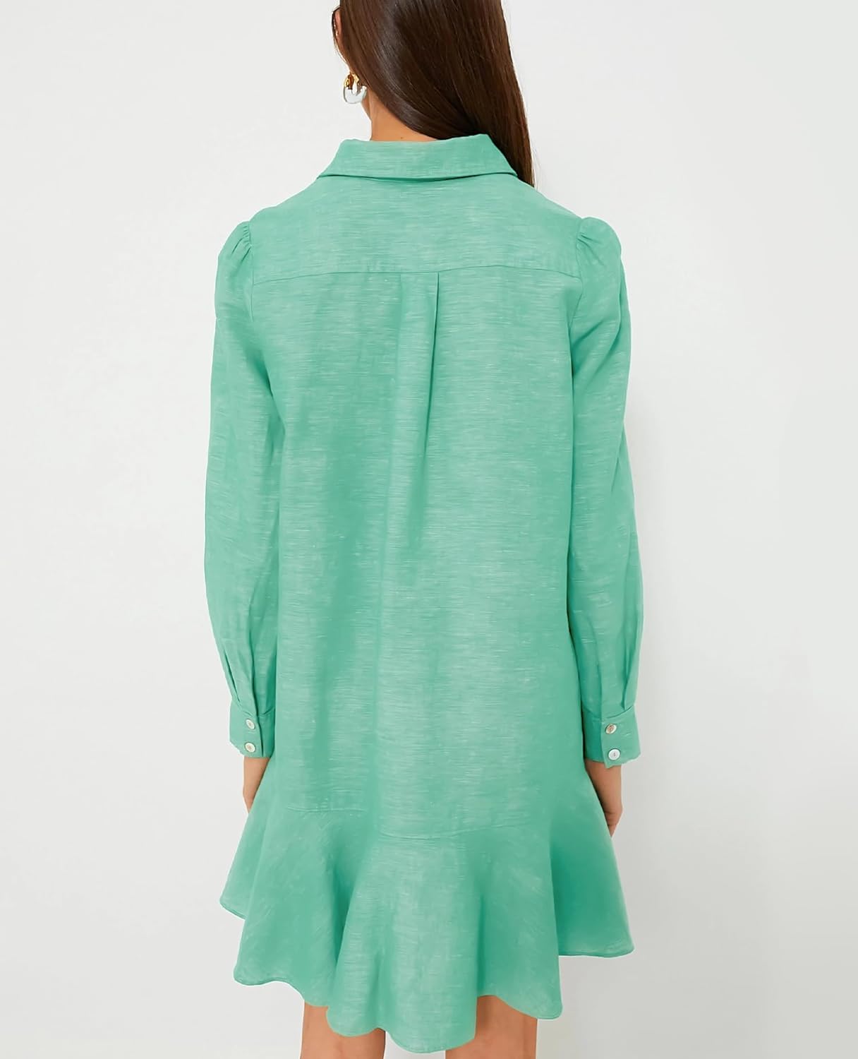 Chambray Callahan Ruffle Flowy Casual Dress (⏰40% OFF TODAY)