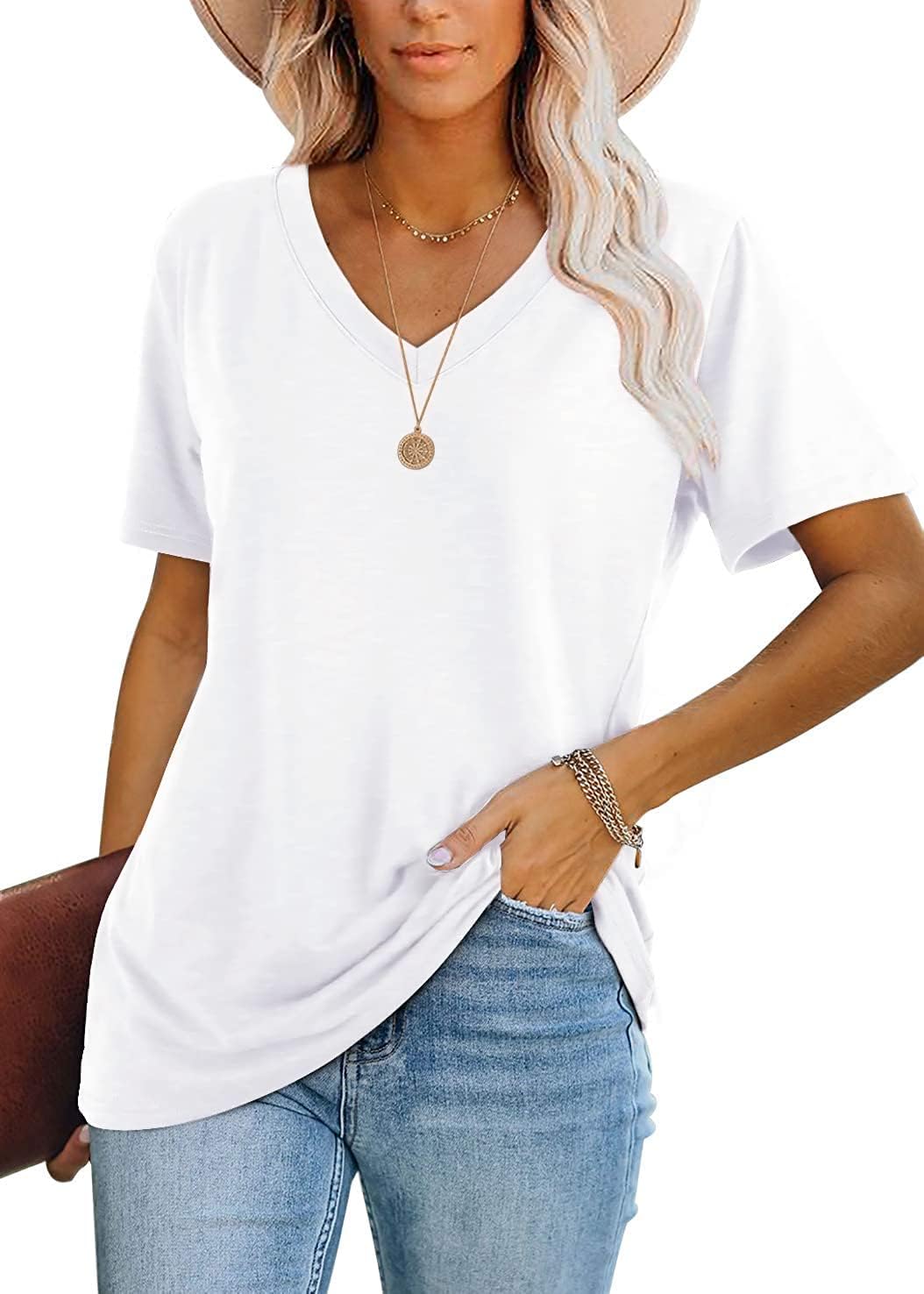 ⏰Hot Sale-Womens Tops Casual Basic T Shirt (BUY 2 FREE SHIPPING)