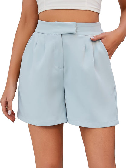 Women's Summer Cute  Casual Side Pockets High Waist Shorts