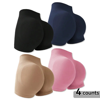 4-Pieces High Waist Tummy Control Butt-Lifting Seamless Shorts