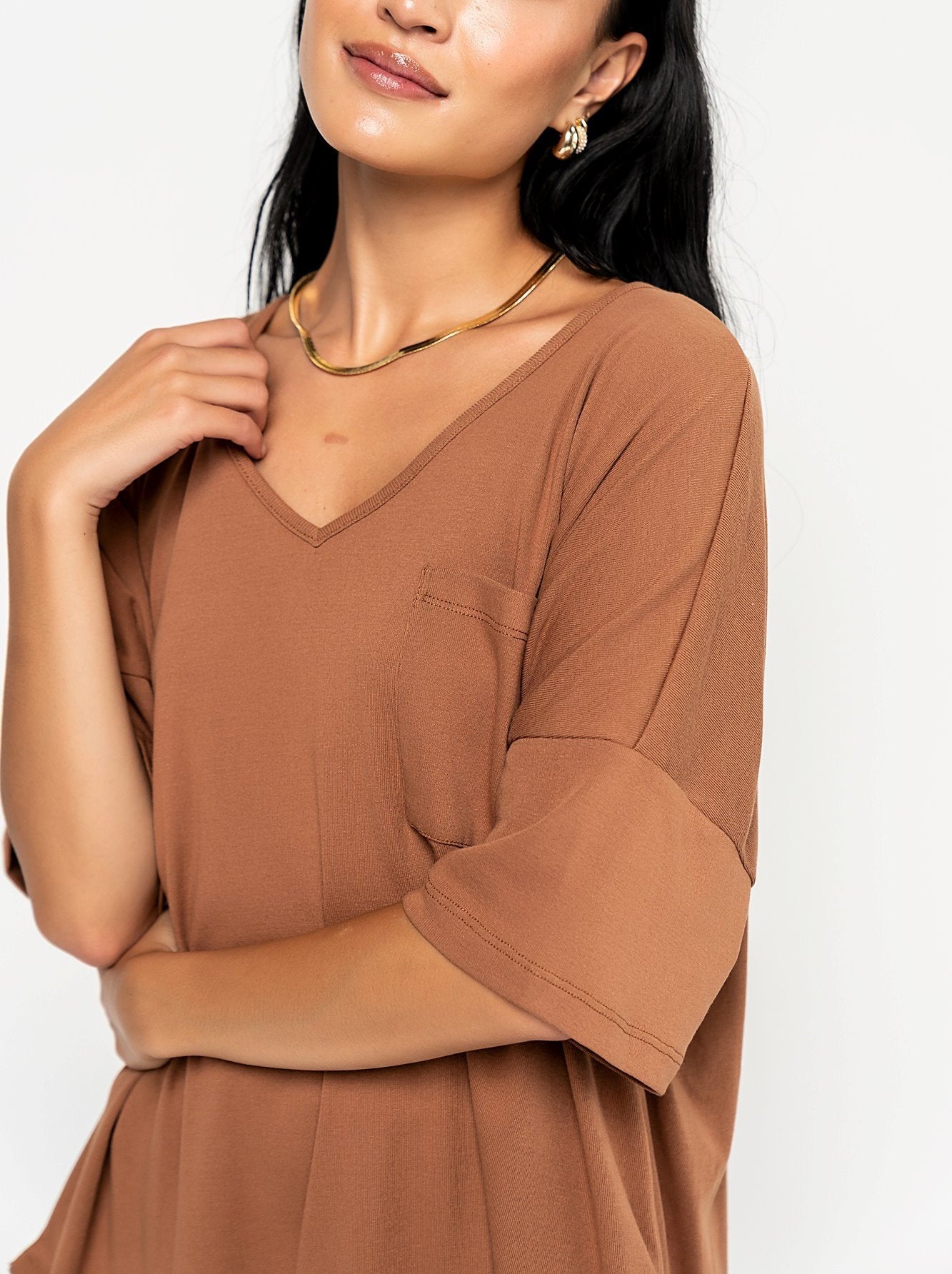 Summer Elegant Knit V-Neck Tee(Buy 2 Free Shipping)