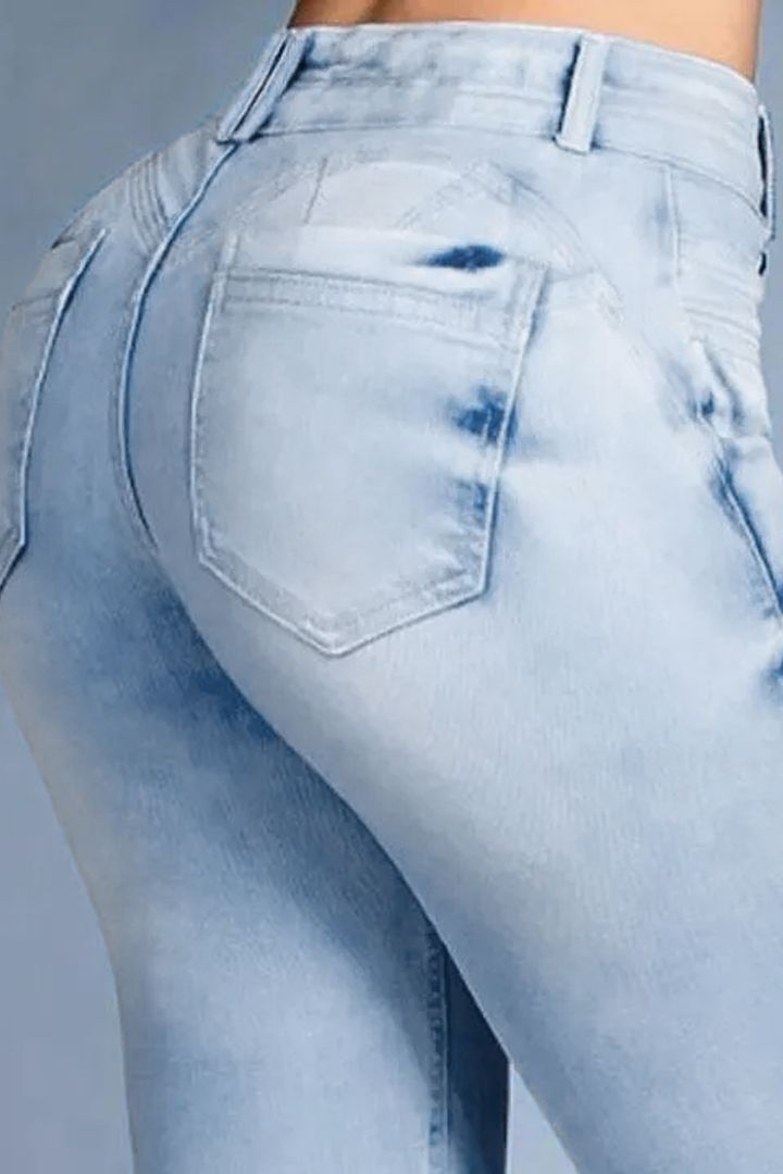 2022 Button Front Butt Lifting Flare Jeans