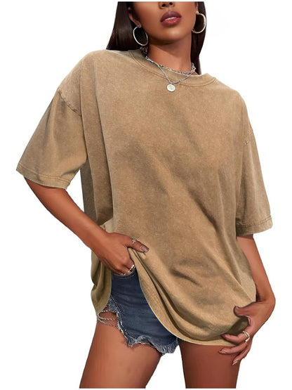 Limited time sale🔥Women's Vintage Baggy Grunge Wash Cotton Tees