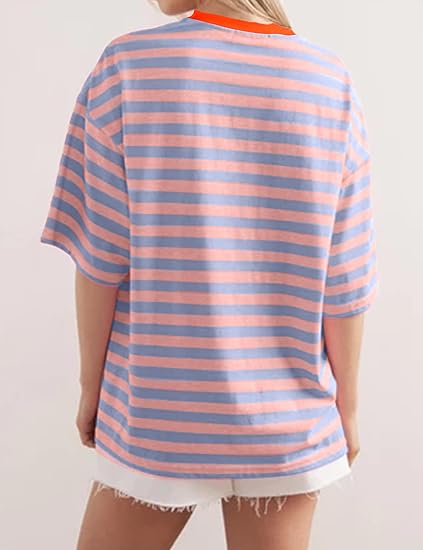 HOT SALE-Women's Striped Color Block T-Shirt (BUY 2 FREE SHIPPING)