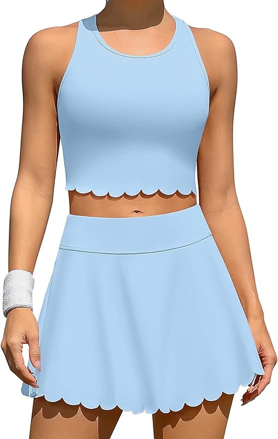 Women Athletic Workout Dress with Shorts and Pockets ✨BUY 2 FREE SHIPPING