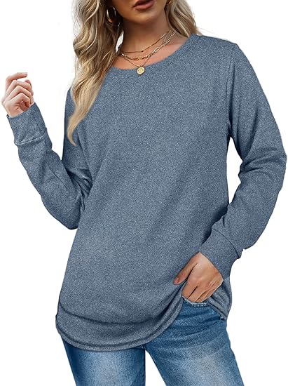 2024 NEW Women Crewneck Long Sleeve Shirt (BUY 2 FREE SHIPPING)