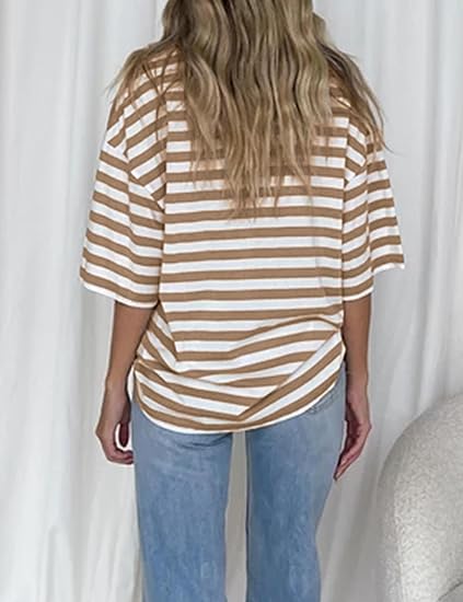 HOT SALE-Women's Striped Color Block T-Shirt (BUY 2 FREE SHIPPING)