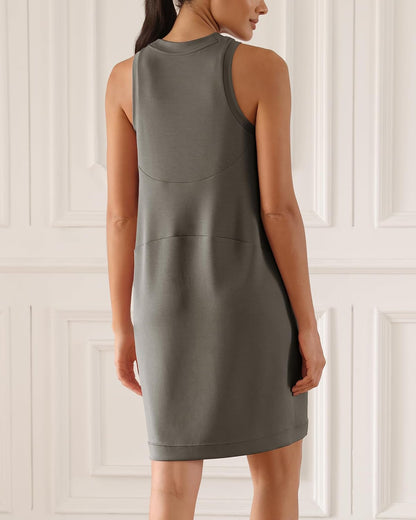 HOT SALE🎉 Women's Casual Sleeveless Soft Loose Tank Dress with Pocket