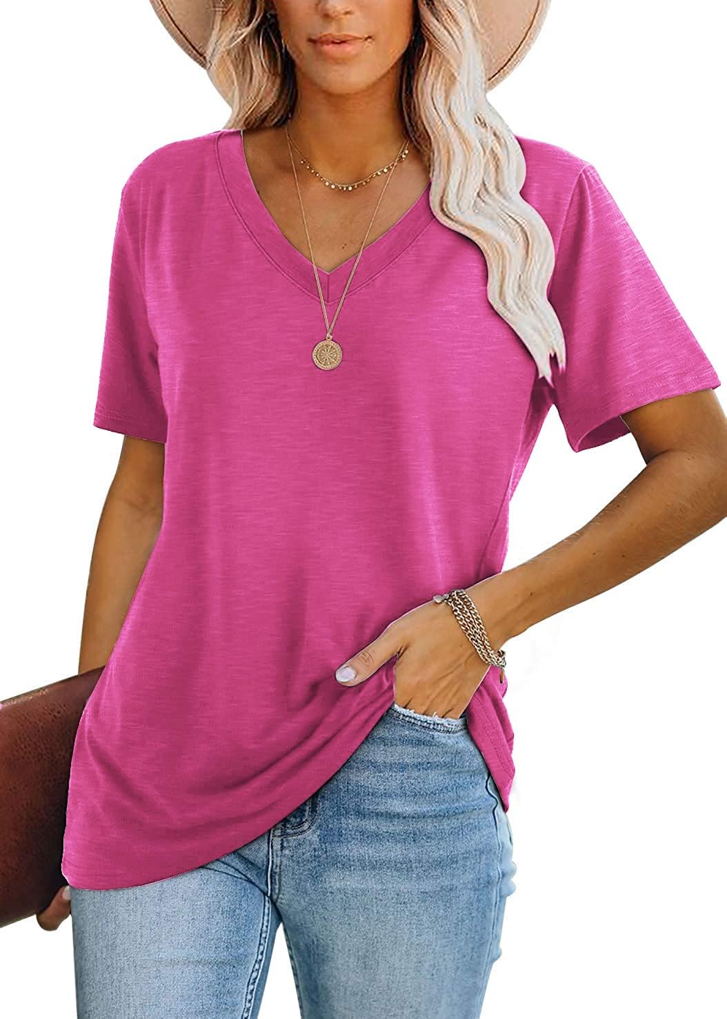 ⏰Hot Sale-Womens Tops Casual Basic T Shirt (BUY 2 FREE SHIPPING)