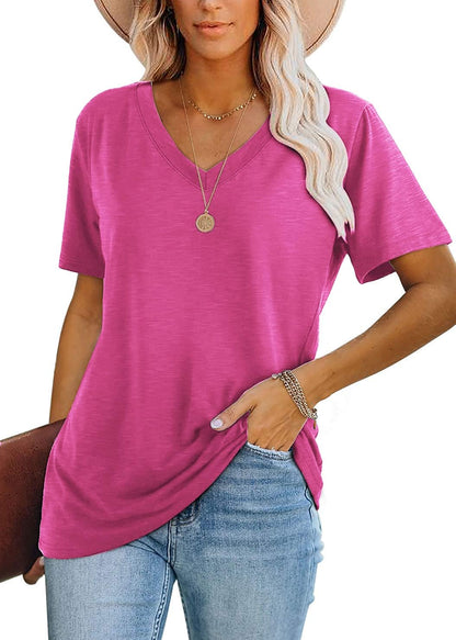 ⏰Hot Sale-Womens Tops Casual Basic T Shirt (BUY 2 FREE SHIPPING)