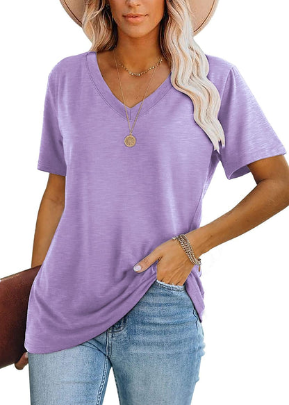 ⏰Hot Sale-Womens Tops Casual Basic T Shirt (BUY 2 FREE SHIPPING)