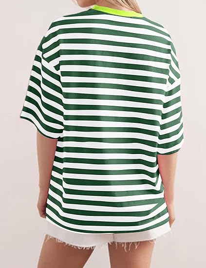 HOT SALE-Women's Striped Color Block T-Shirt (BUY 2 FREE SHIPPING)