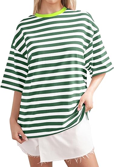 HOT SALE-Women's Striped Color Block T-Shirt (BUY 2 FREE SHIPPING)