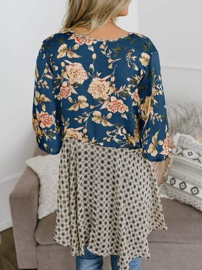 Women's Floral Kimono Ruffle Sleeve Tie Cardigans Flowy Boho Loose Cover Ups