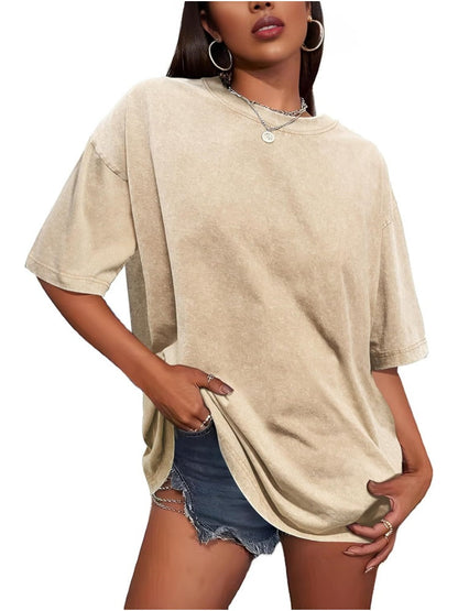 Limited time sale🔥Women's Vintage Baggy Grunge Wash Cotton Tees