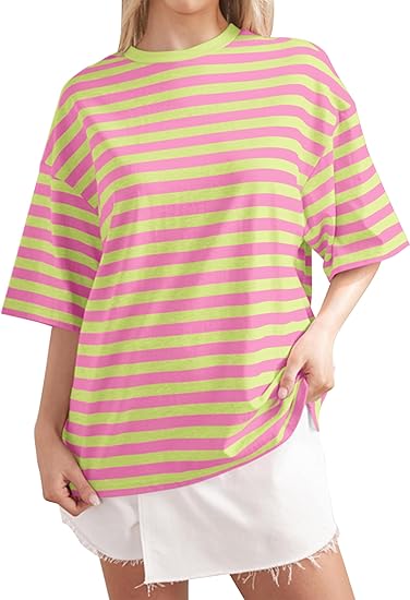 HOT SALE-Women's Striped Color Block T-Shirt (BUY 2 FREE SHIPPING)